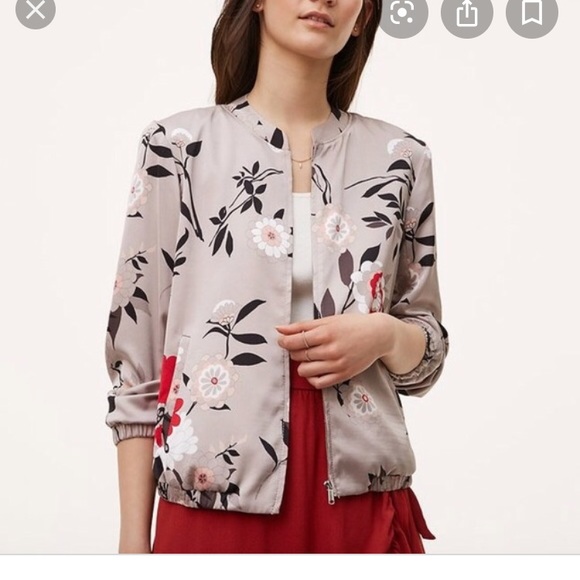 LOFT Jackets & Blazers - NWOT LOFT floral bomber jacket